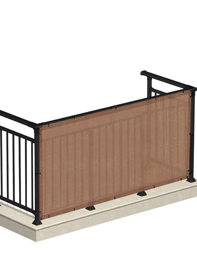 HIPPO Baby Safety Net for Balcony & Staircase Railing Guard for Kids Stairway Safety Net Protector Safety Banister for Baby Toddler (0.8MTX4MT, Beige-Brown) - Image 1